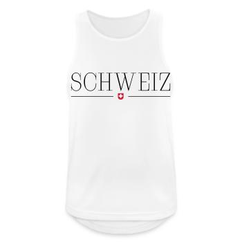 Schweiz - Männer Tank Top atmungsaktiv - Weiß - Vorne - Nick (188cm)