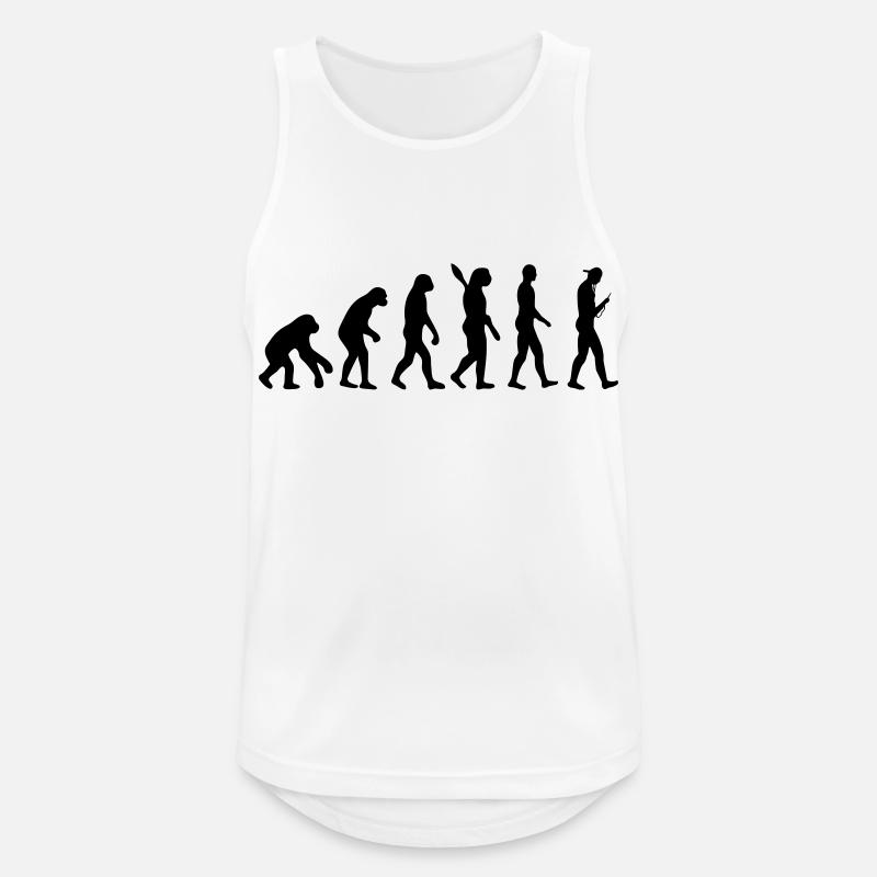 Evolution these days - Männer Tank Top atmungsaktiv - Weiß