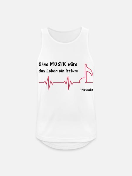 Musik - Männer Tank Top atmungsaktiv - Weiß