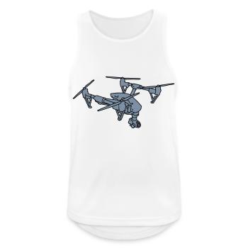 Drone (UAS) 2 - Men's Breathable Tank Top - white - Front - Nick (188cm)