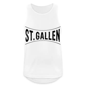 St.Gallen  | Sankt Gallen (Vectorgraphic) - Männer Tank Top atmungsaktiv - Weiß - Vorne - Nick (188cm)