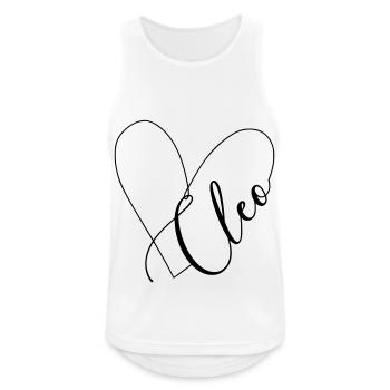 Cleo Nom Ligne de coeur - Débardeur respirant Homme - blanc - Devant - Nick (188cm)