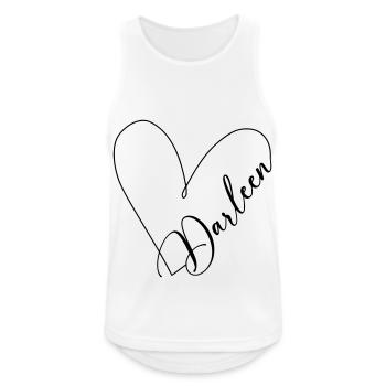 Darleen Nom Heartline - Débardeur respirant Homme - blanc - Devant - Nick (188cm)