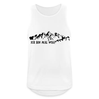 ich bin mal weg - Männer Tank Top atmungsaktiv - Weiß - Vorne - Nick (188cm)