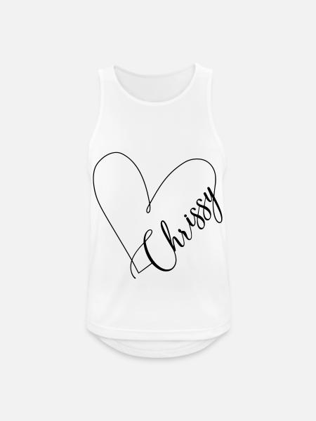 Chrissy Name Herzlinie - Männer Tank Top atmungsaktiv - Weiß