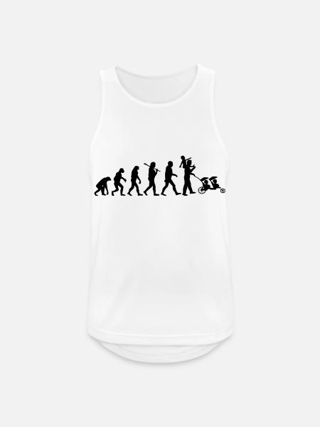 evolution daddy famille nombreuse - Débardeur respirant Homme - blanc
