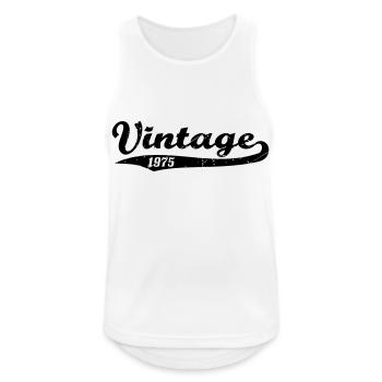 Vintage 1975 - Men's Breathable Tank Top - white - Front - Nick (188cm)
