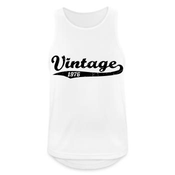 Vintage 1976 - Débardeur respirant Homme - blanc - Devant - Nick (188cm)
