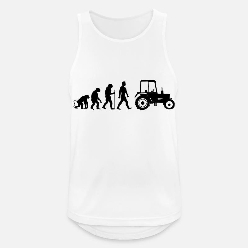 traktor evolution - Männer Tank Top atmungsaktiv - Weiß
