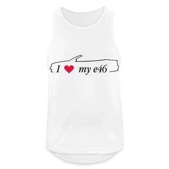 I Love my e46 Cabrio - Männer Tank Top atmungsaktiv - Weiß - Vorne - Nick (188cm)