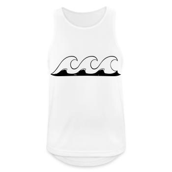 welle - Männer Tank Top atmungsaktiv - Weiß - Vorne - Nick (188cm)