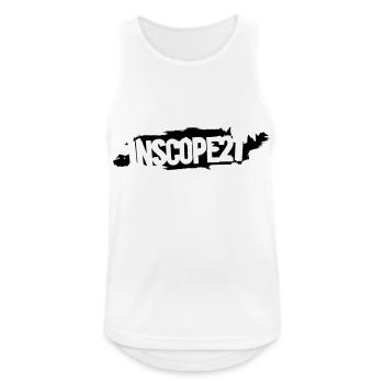 inscope_grunge_test - Männer Tank Top atmungsaktiv - Weiß - Vorne - Nick (188cm)