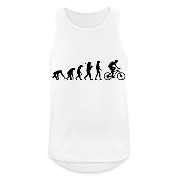 ÉVOLUTION DU VÉLO - Débardeur respirant Homme - blanc - Devant - Nick (188cm)