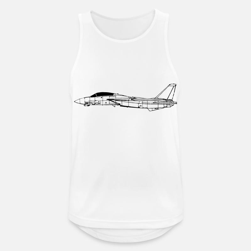 f14_vec_1 de - Männer Tank Top atmungsaktiv - Weiß