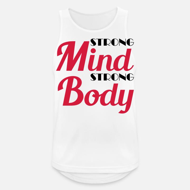 Strong mind, strong body - Men's Breathable Tank Top - white