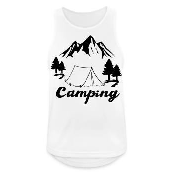 camping - Men's Breathable Tank Top - white - Front - Nick (188cm)