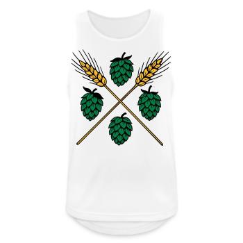 Hopfen und Gerste - Bier - Männer Tank Top atmungsaktiv - Weiß - Vorne - Nick (188cm)