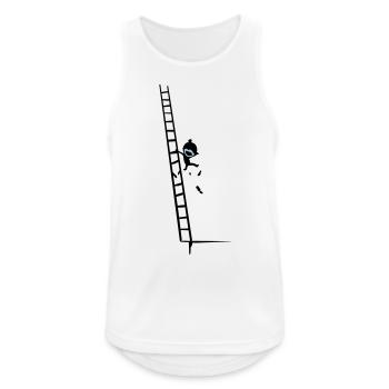 climb & fall - Men's Breathable Tank Top - white - Front - Nick (188cm)