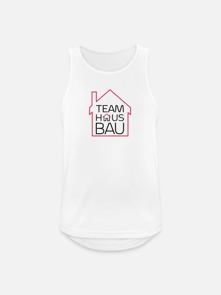 Team Hausbau - Männer Tank Top atmungsaktiv - Weiß