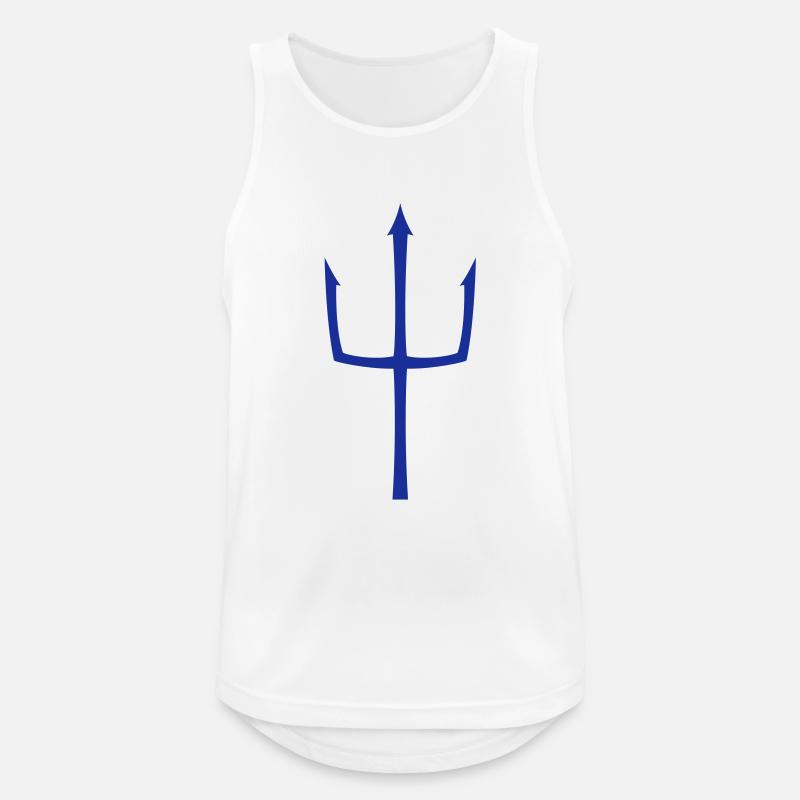 neptune.trident - Männer Tank Top atmungsaktiv - Weiß