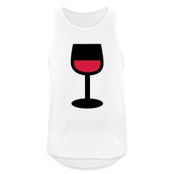 Wein Glas - Männer Tank Top atmungsaktiv - Weiß - Vorne - Nick (188cm)