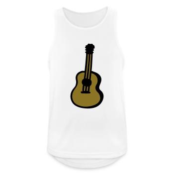 Gitarre - Männer Tank Top atmungsaktiv - Weiß - Vorne - Nick (188cm)