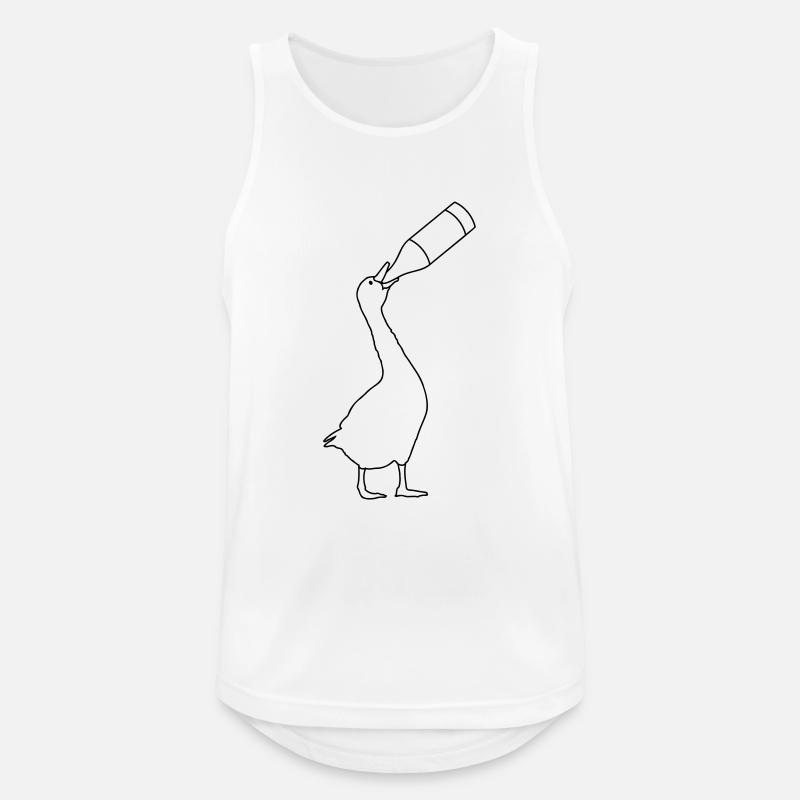 Gans säuft Bier - Männer Tank Top atmungsaktiv - Weiß