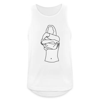 chemise 1 - Débardeur respirant Homme - blanc - Devant - Nick (188cm)