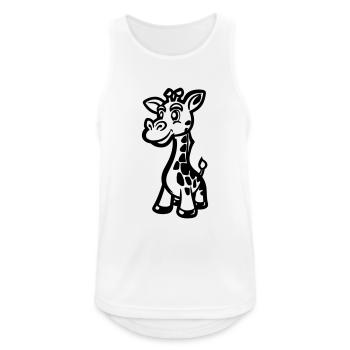 giraffe tier - Männer Tank Top atmungsaktiv - Weiß - Vorne - Nick (188cm)