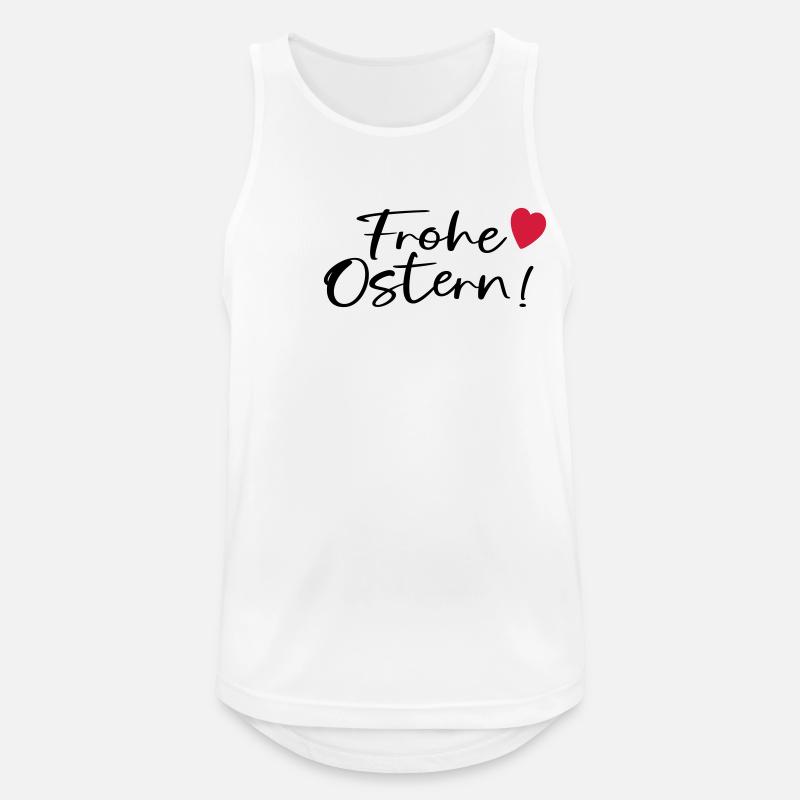 FROHE OSTERN WÜNSCHEN - Männer Tank Top atmungsaktiv - Weiß