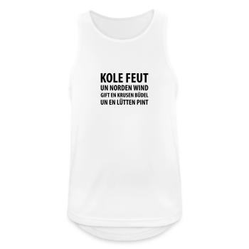 Plattdeutsch Anker Krusen Büdel Lütten Pint - Männer Tank Top atmungsaktiv - Weiß - Vorne - Nick (188cm)