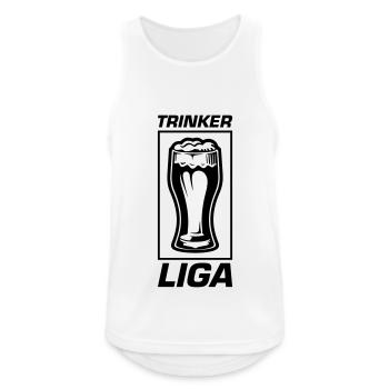 Trinker Liga - Männer Tank Top atmungsaktiv - Weiß - Vorne - Nick (188cm)