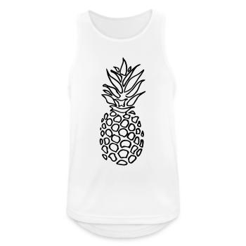 Ananas - Männer Tank Top atmungsaktiv - Weiß - Vorne - Nick (188cm)