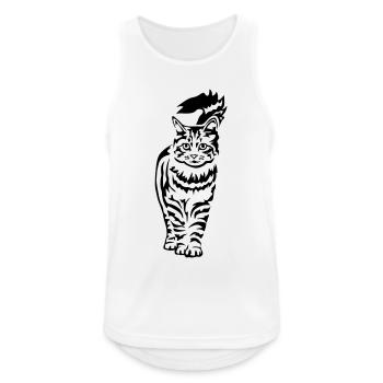 Domestic Cat - Cat - Men's Breathable Tank Top - white - Front - Nick (188cm)