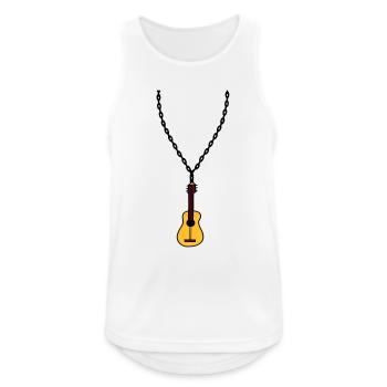 collier bijoux guitare apprendre jouer la chanson cool - Débardeur respirant Homme - blanc - Devant - Nick (188cm)