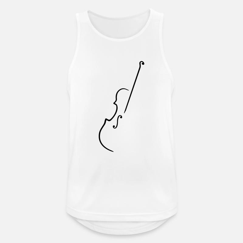 halbe Geige half - Männer Tank Top atmungsaktiv - Weiß