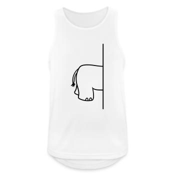 wand_halbes_getrennt_hinter_hinterteil_a - Männer Tank Top atmungsaktiv - Weiß - Vorne - Nick (188cm)