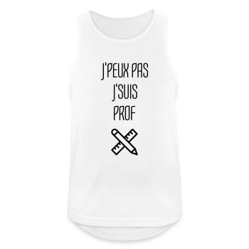 Lehrer / Professor / Schule / Lehrerin / Kind - Männer Tank Top atmungsaktiv - Weiß - Vorne - Nick (188cm)