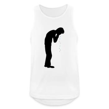 Howling drops of depression - Men's Breathable Tank Top - white - Front - Nick (188cm)