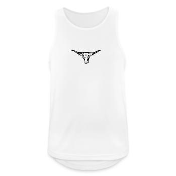 texas longhorn exit-shirt - Männer Tank Top atmungsaktiv - Weiß - Vorne - Nick (188cm)
