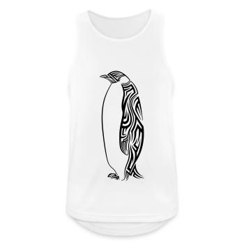 Penguin Tribal Tattoo - Men's Breathable Tank Top - white - Front - Nick (188cm)