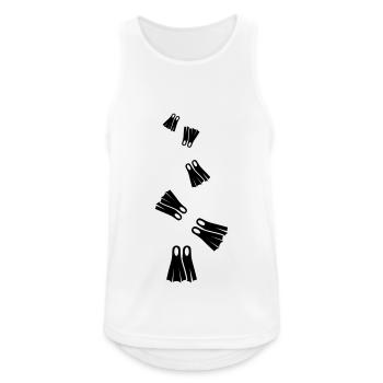Diving Fins Diver silhouette - Men's Breathable Tank Top - white - Front - Nick (188cm)