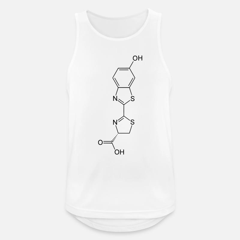 Luminous / Glow in the dark firefly luciferin - Men's Breathable Tank Top - white