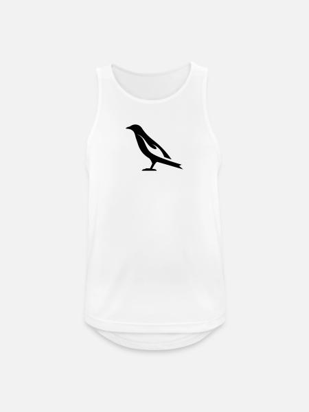 Burning Bird | Burning Bird Silhouette - Men's Breathable Tank Top - white