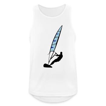 Windsurfing - Männer Tank Top atmungsaktiv - Weiß - Vorne - Nick (188cm)