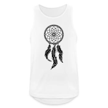 Indianischer Traumfänger, Federn, dreamcatcher, - Männer Tank Top atmungsaktiv - Weiß - Vorne - Nick (188cm)
