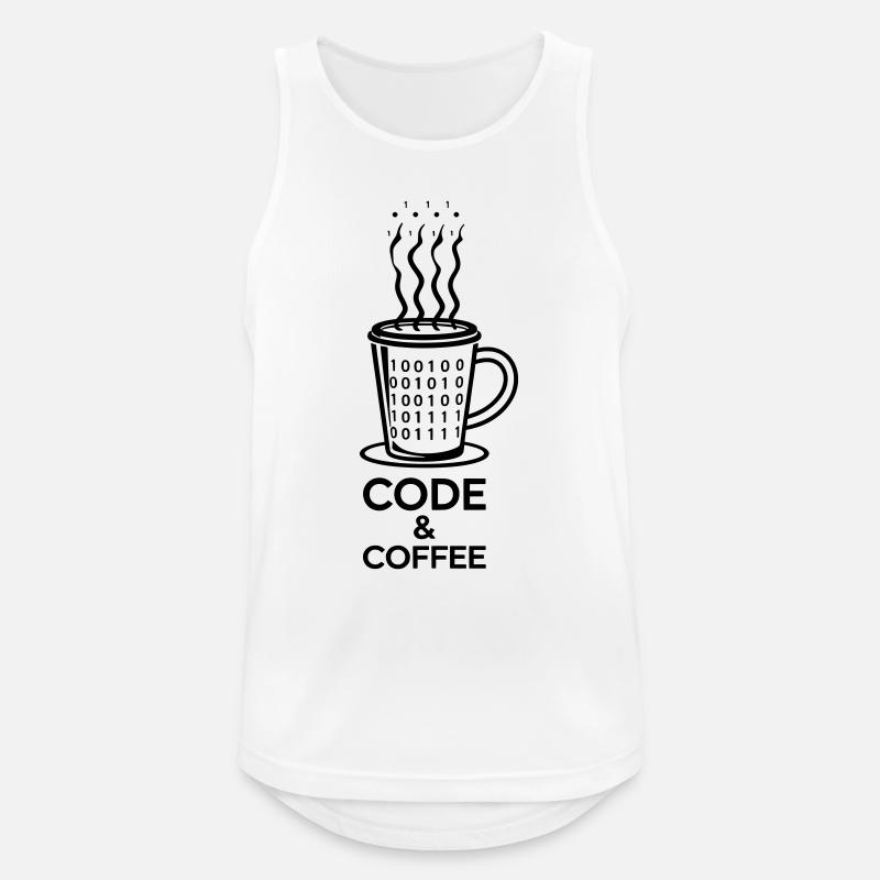 Code & Coffee – Perfect Duo - Men's Breathable Tank Top - white
