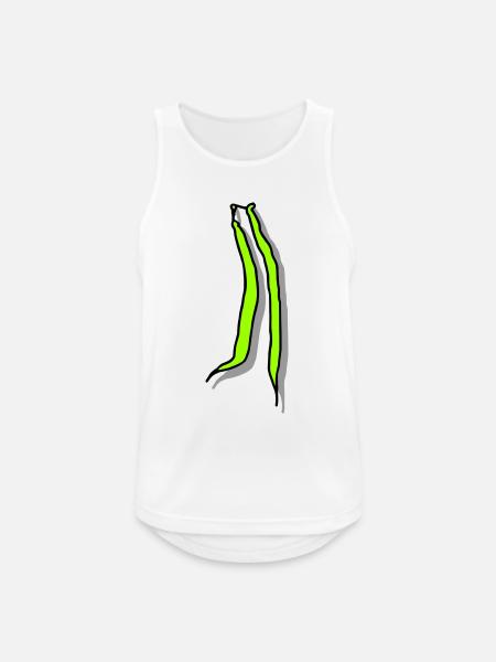Stangenbohnen mit Schatten - Männer Tank Top atmungsaktiv - Weiß