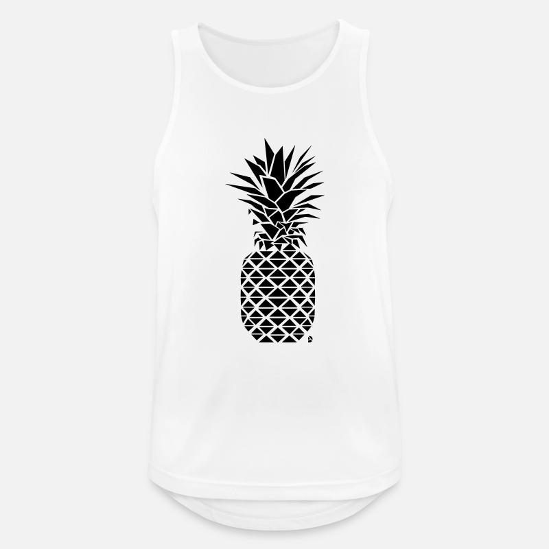 AD Geometric Pineapple - Männer Tank Top atmungsaktiv - Weiß