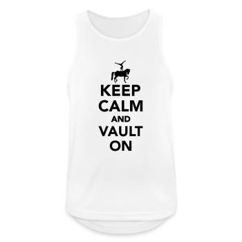 Keep calm and vault on - Men's Breathable Tank Top - white - Front - Nick (188cm)